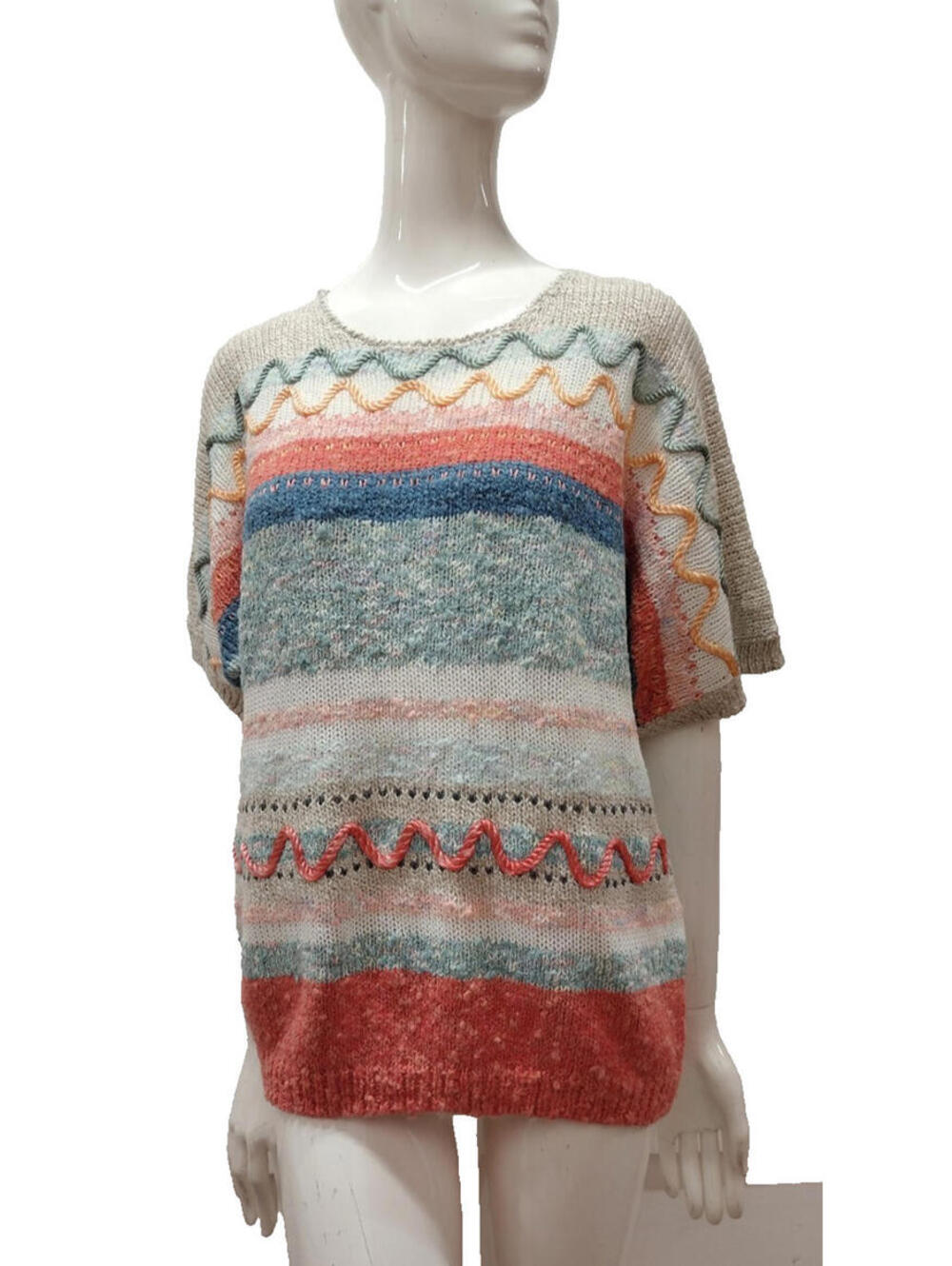 Vintage 90s Epic Knit Vest Sweater Cords Golden Girls 90s Pastels Pullover Top